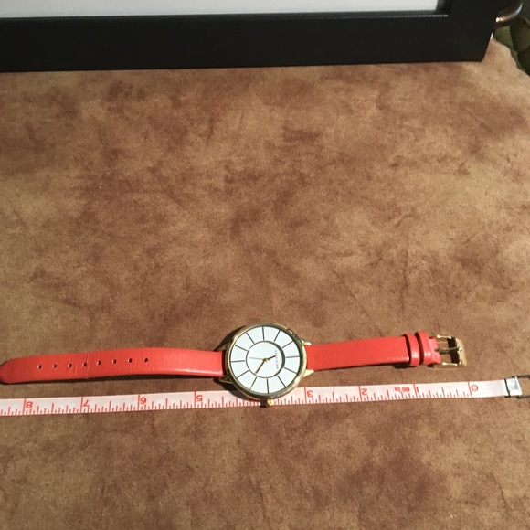 ANNE KLEIN PRE-LOVED AUTHENTIC ORANGE GENUINE LEATHER & GOLD-TONE DESIGN WATCH - Picture 16 of 16